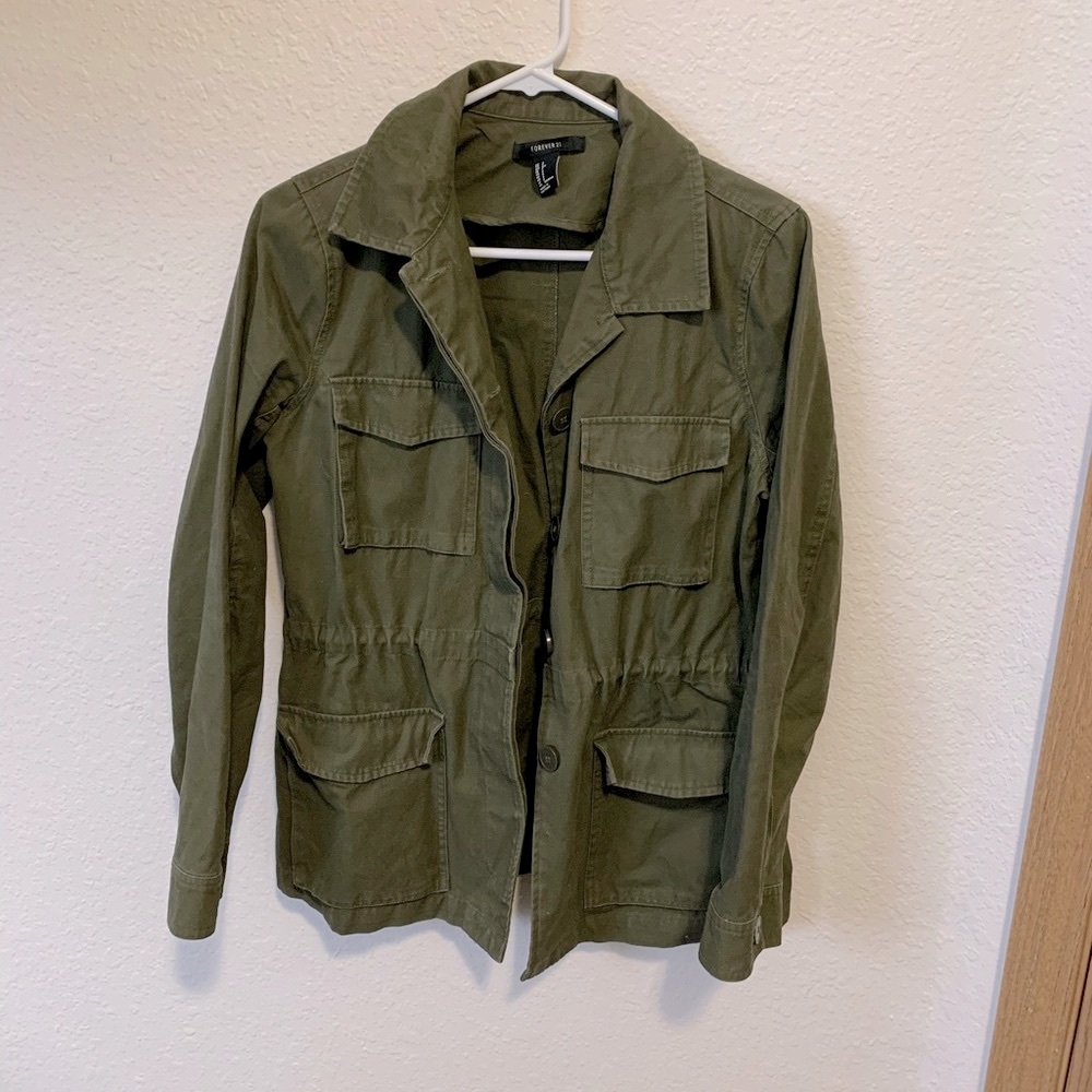 Army green cargo jacket
